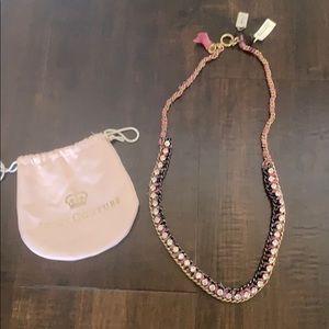 Juicy Couture Braided Crystal Necklace NWT